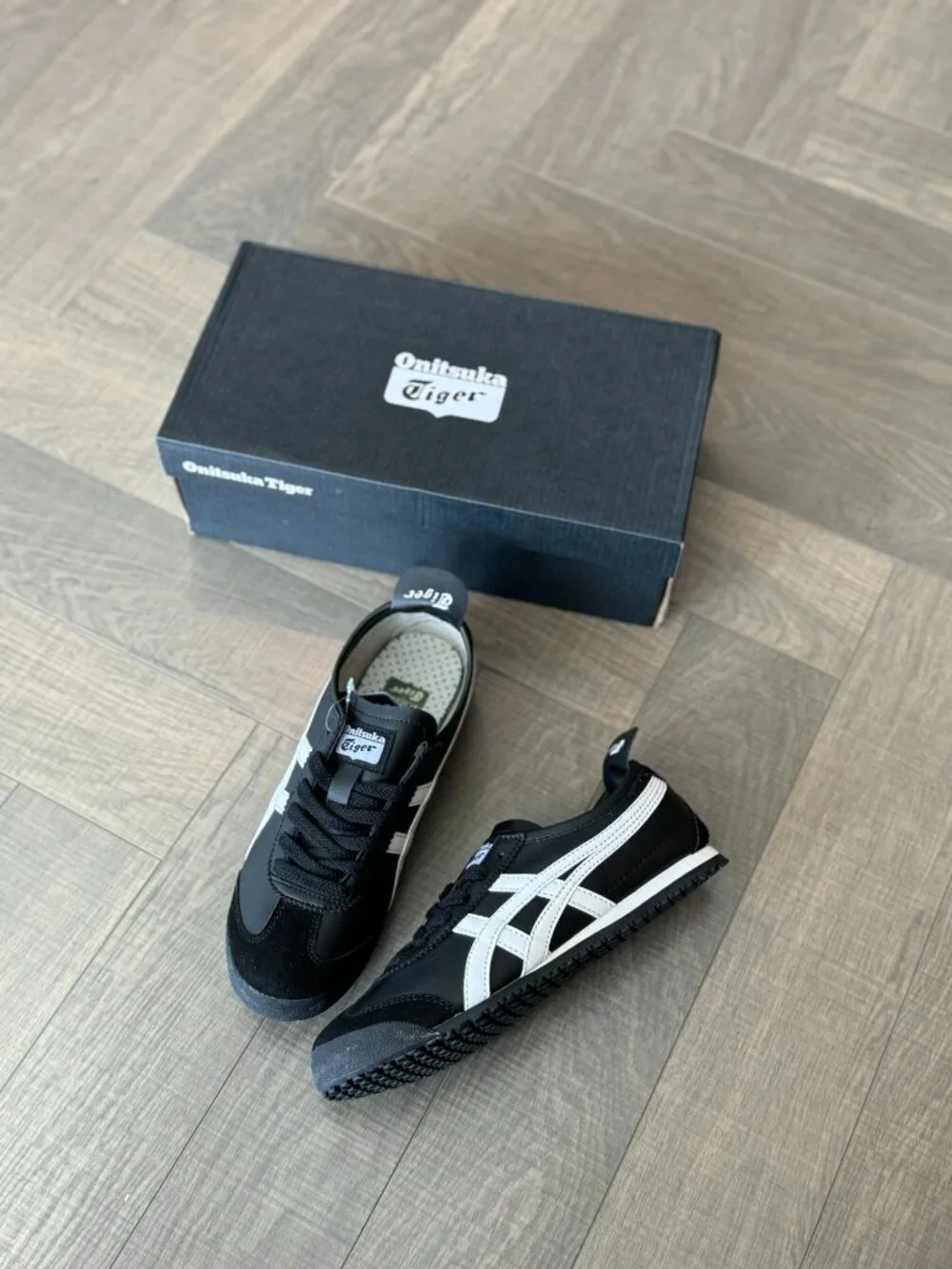 Women’s Onitsuka Tiger Mexico 66 Black White Sneakers – Retro Classic Style